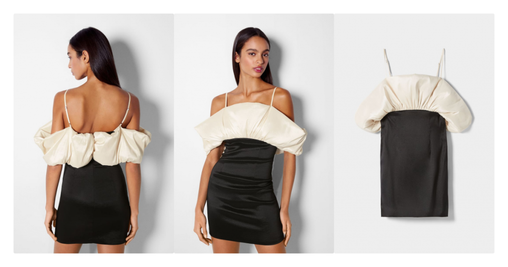 Bershka Panelled mini dress ／NT$650